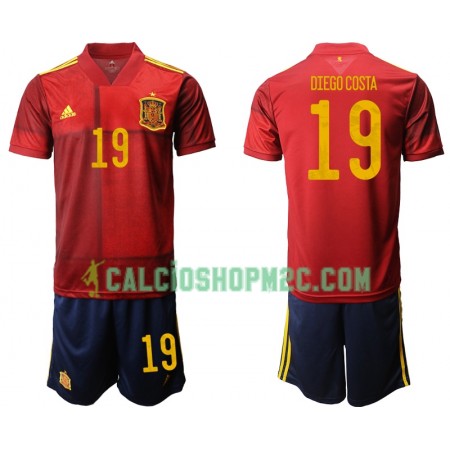 Spagna Diego Costa 19 Bambino Maglia Prima Euro 2020 Manica Corta (+ Pantaloncini)